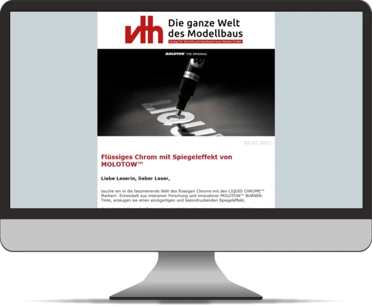 Symbolbild: Computer mit Newsletter-Mailing.