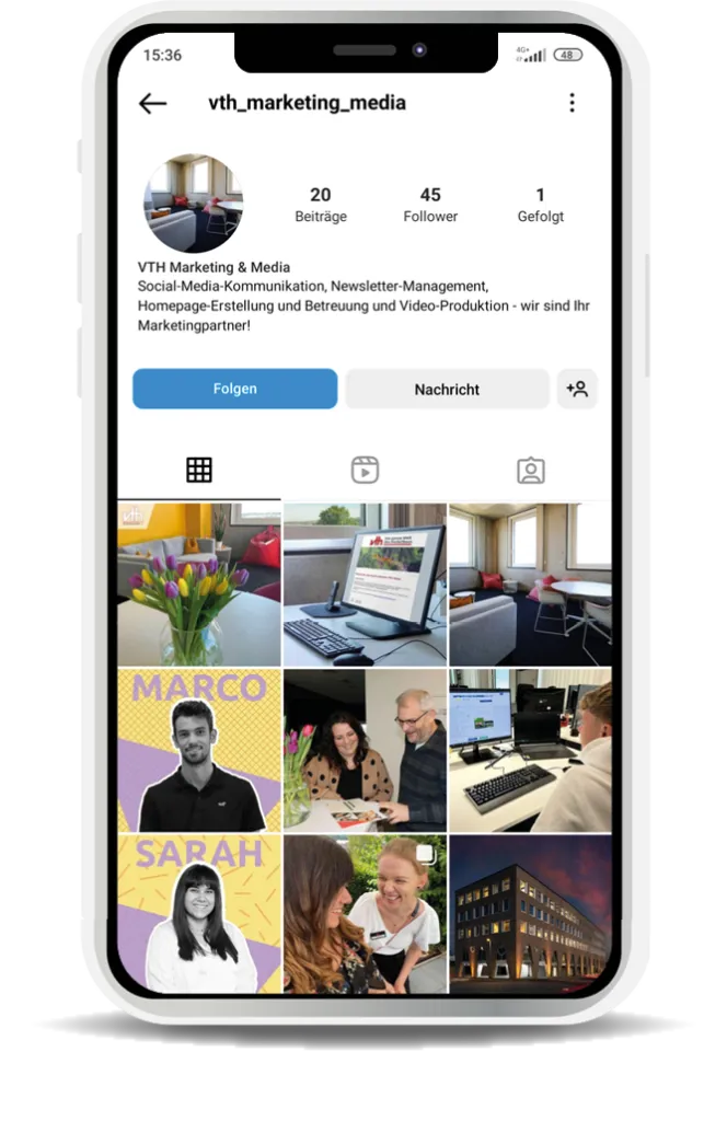 Symbolbild: Smartphone mit Instagram-Account.